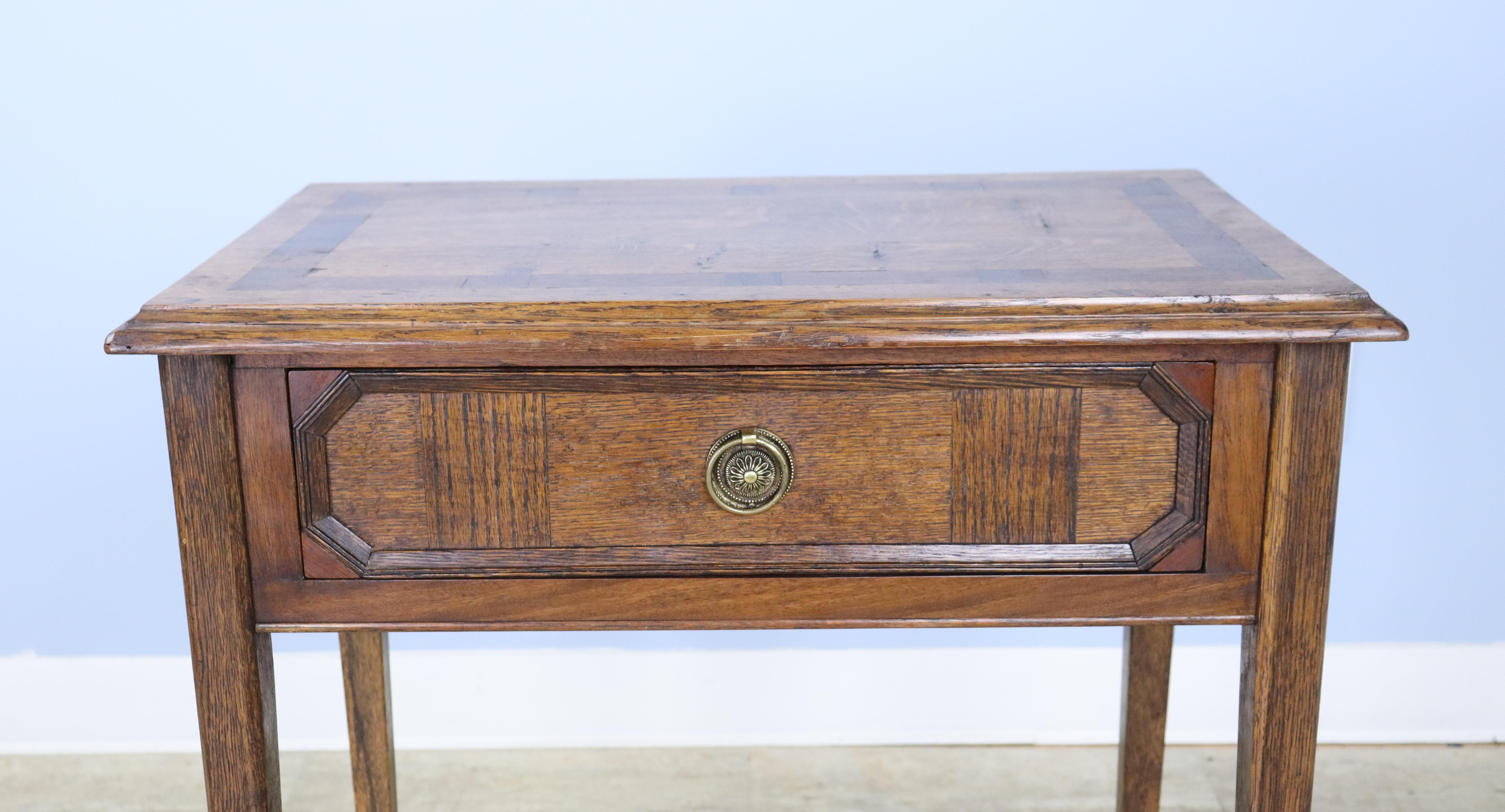 Mahogany Welsh Side Table with Well Inlaid Top For Sale