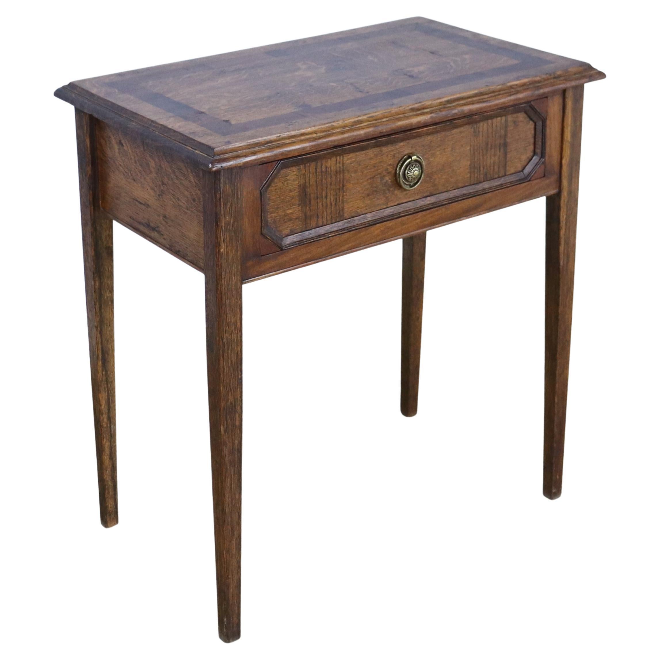 Welsh Side Table with Well Inlaid Top For Sale