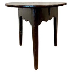 Welsh Yew and Oak Cricket Table c1800