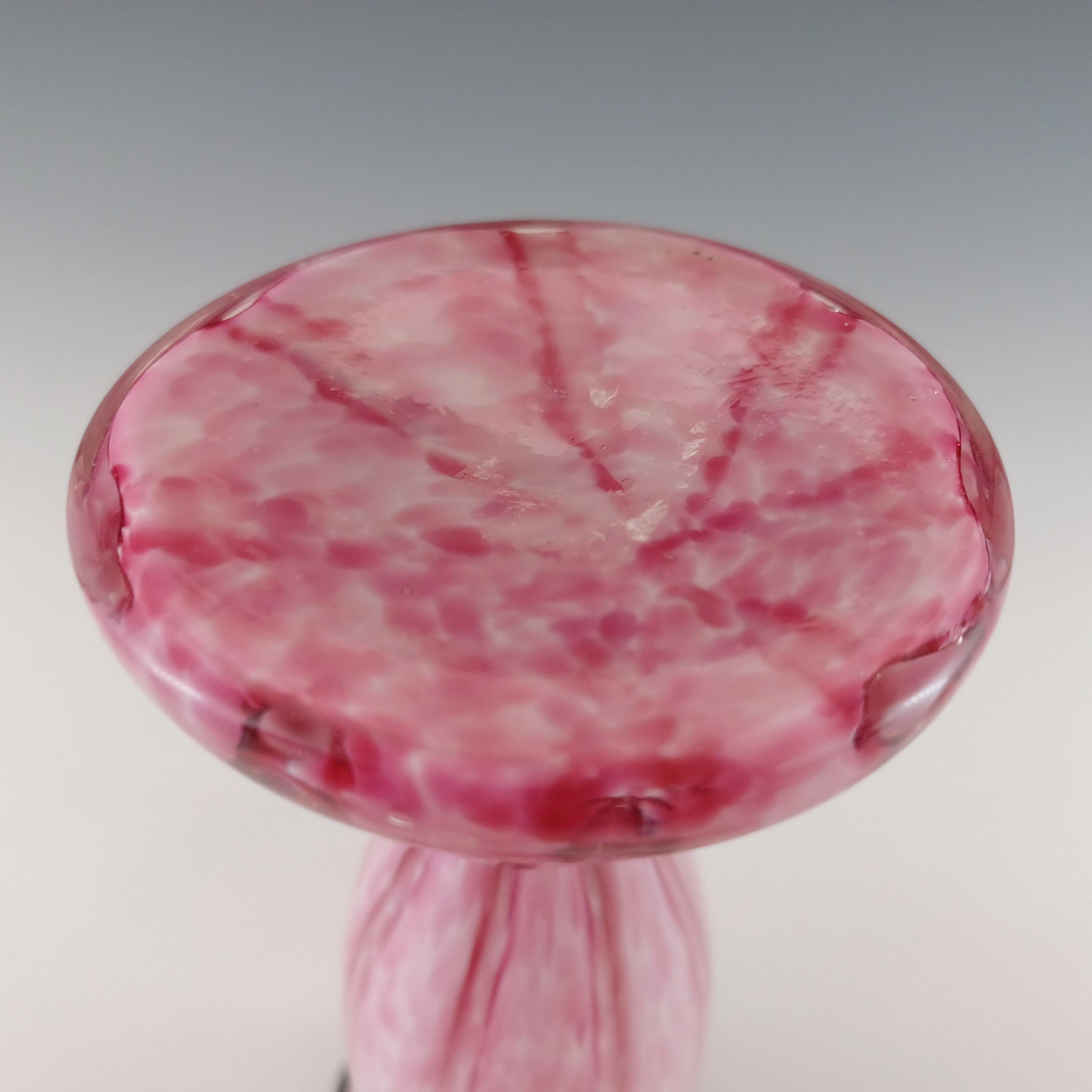 Vetro Vaso Welz 1940 in vetro rosa ceco a 