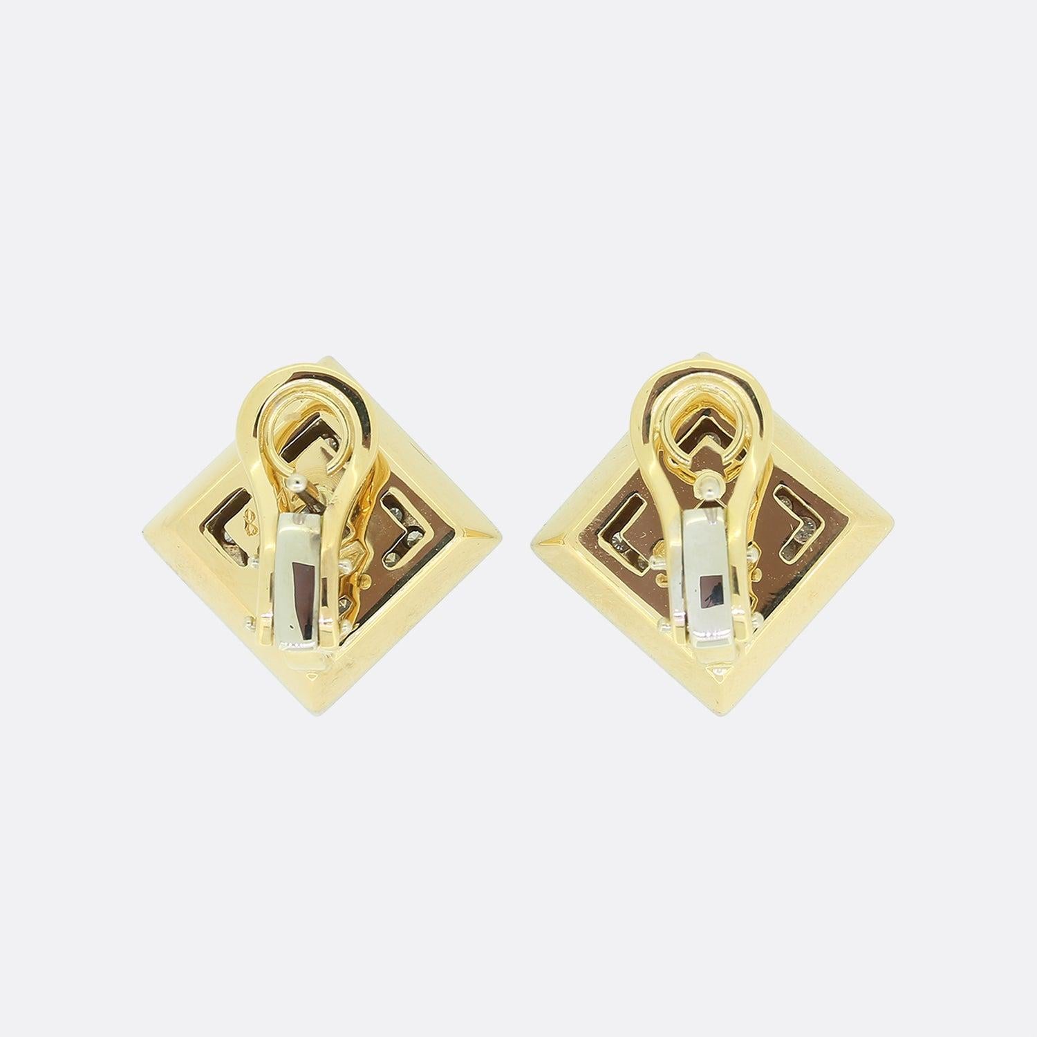 Brilliant Cut Wempe 0.75 Carat Diamond Earrings For Sale