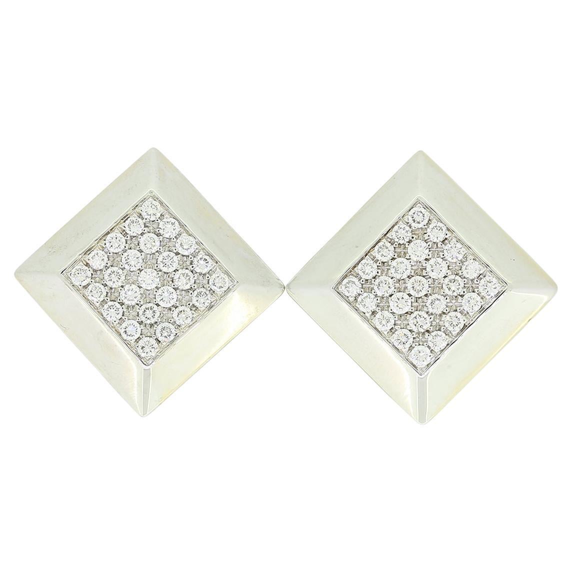 Wempe 0.75 Carat Diamond Earrings For Sale