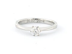 Wempe 18k white gold solitaire ring with a brilliant-cut diamond up to 0.30 ct