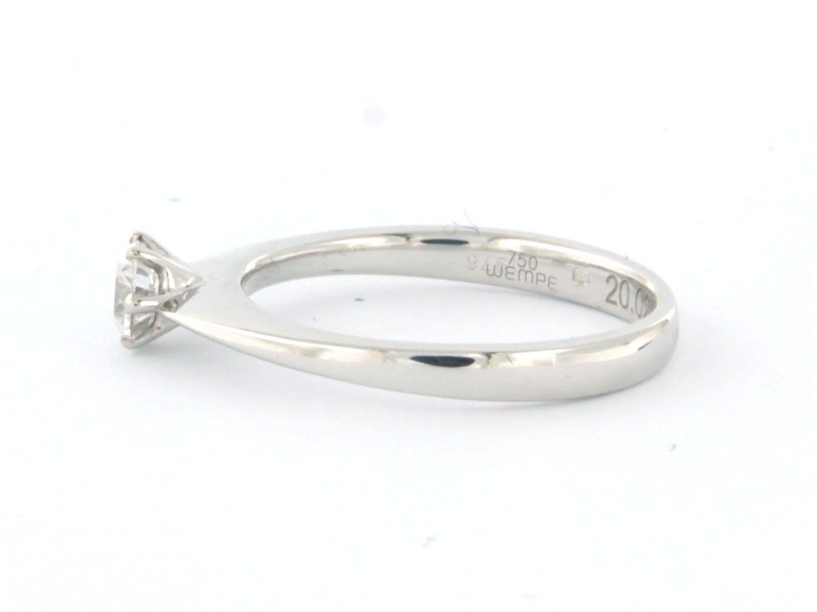 Wempe Solitärring aus 18 Karat Weißgold mit einem Diamanten im Brillantschliff von bis zu 0,30 Karat (Moderne) im Angebot