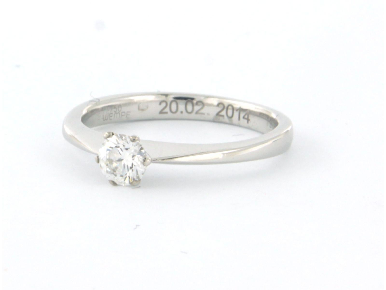 Wempe Solitärring aus 18 Karat Weißgold mit einem Diamanten im Brillantschliff von bis zu 0,30 Karat Damen im Angebot