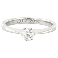 Wempe 18k white gold solitaire ring with a brilliant-cut diamond up to 0.30 ct
