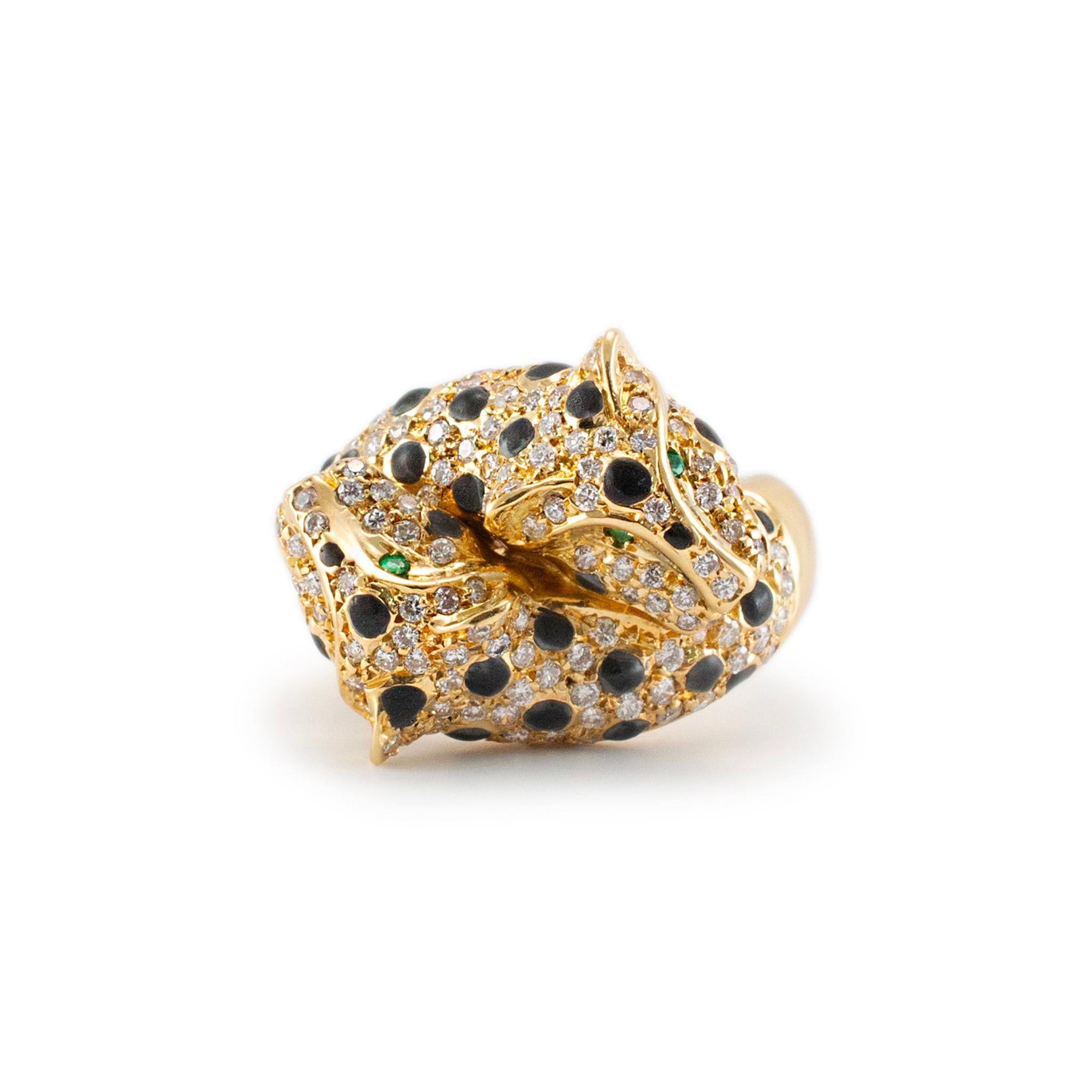 Brand: Wempe

Gender: Ladies

Metal Type: 18K Yellow Gold 

Size: 7

Width: 22.20 mm

Weight: 13.85 Grams

One ladies designer made polished 18K yellow gold diamond and emerald contemporary-style cocktail ring with a half round shank. The metal was