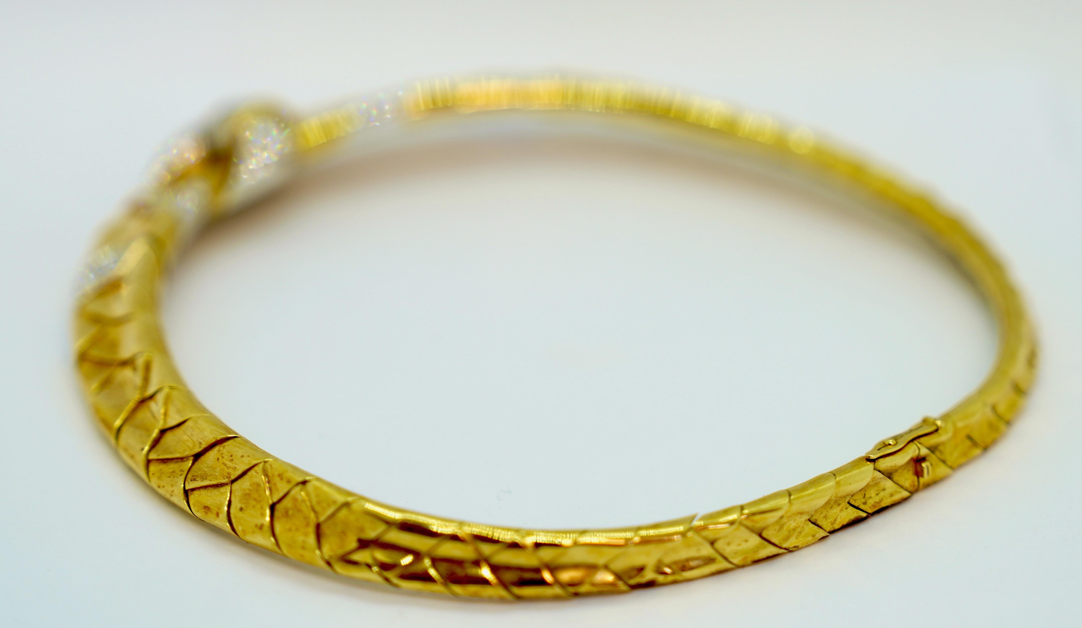 Wempe choker necklace in 18k yellow gold and white gold, 7.35ct Diamonds For Sale 8