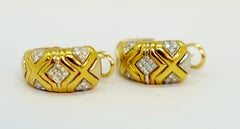 Orecchini con diamanti Wempe in oro giallo e bianco 18 ct.