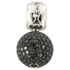 Pendentif WEMPE avec diamants noirs taille brillant jusqu'à 3,20ct Or 18k 10,2 grammes