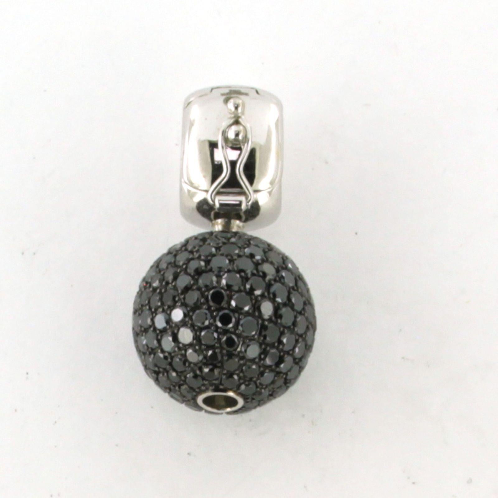 Colgante WEMPE con diamantes talla brillante negra hasta 3,20ct Oro de 18k 10,2 gramos en venta 2