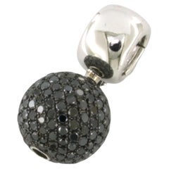 Pendentif WEMPE avec diamants noirs taille brillant jusqu'à 3,20ct Or 18k 10,2 grammes