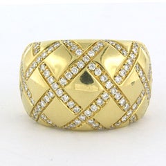 WEMPE ring with brilliant cut diamonds up to 1.32ct 18k gold 17.2 grams