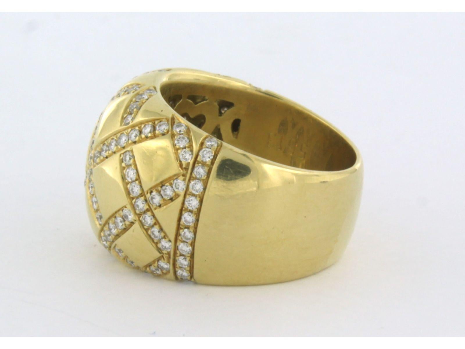 WEMPE - Ring with brilliant cut diamonds up to 1.38ct 18k yellow gold ...