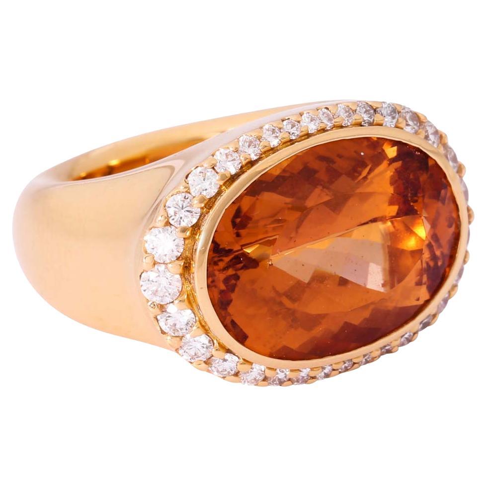 WEMPE ring with fine imperial topaz For Sale