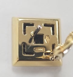 "Orecchini con diamanti in oro giallo e bianco 18 carati con firma "WEMPE