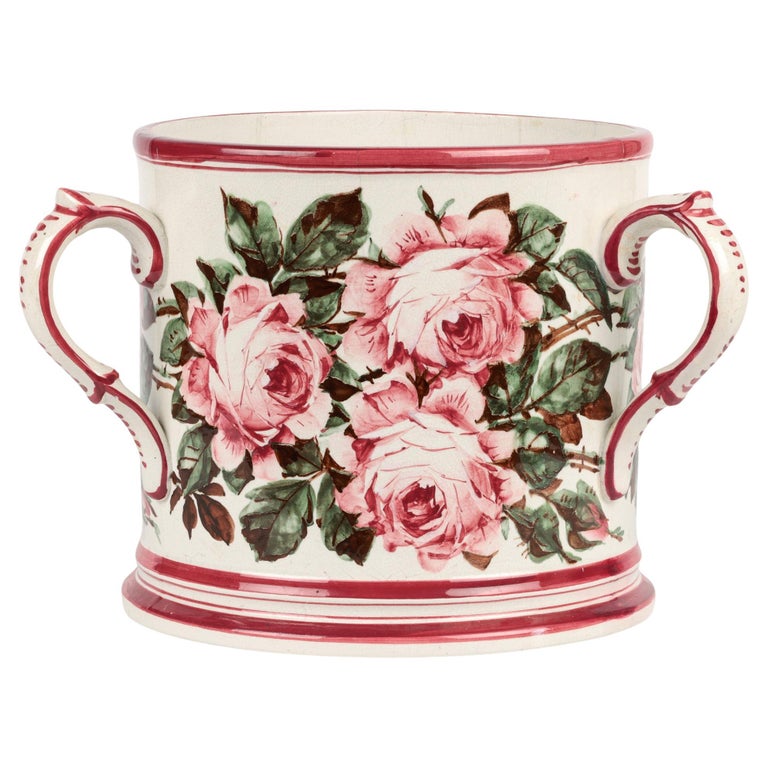 Wemyss Ware three-handled pottery tyg, late 19th century