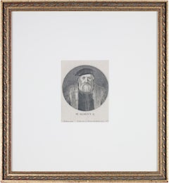 'Portrait of M. Morett, ' original Wenceslaus Hollar engraving after Hans Holbein