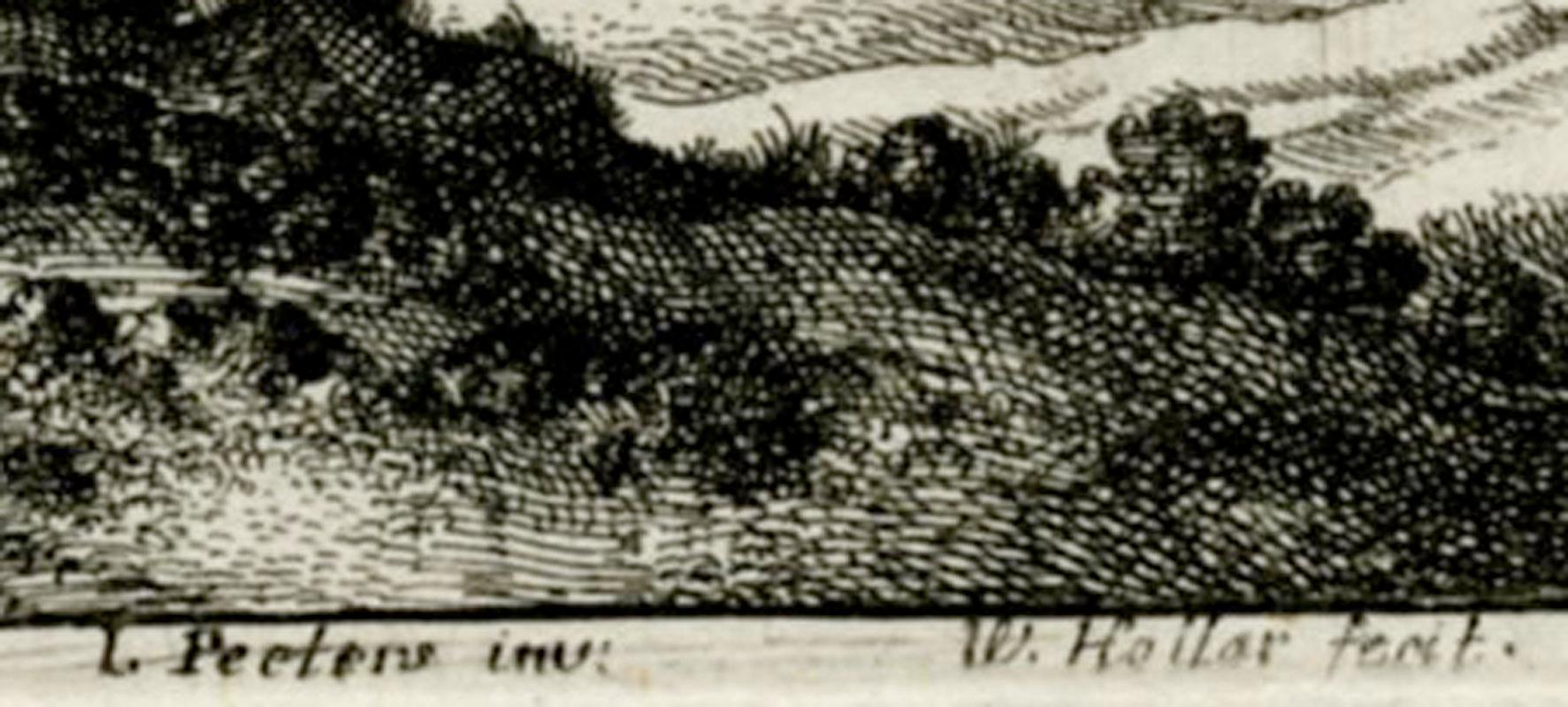 Rhenen - Landscape Print Beige de Wenceslaus Hollar