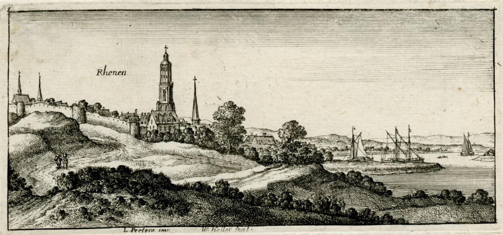 Landscape Print de Wenceslaus Hollar - Rhenen