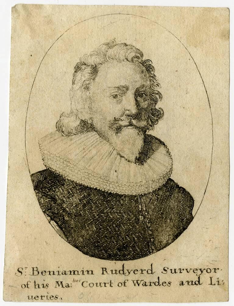 Wenceslaus Hollar Portrait Print - Sr. Beniamin Rudyerd [..].