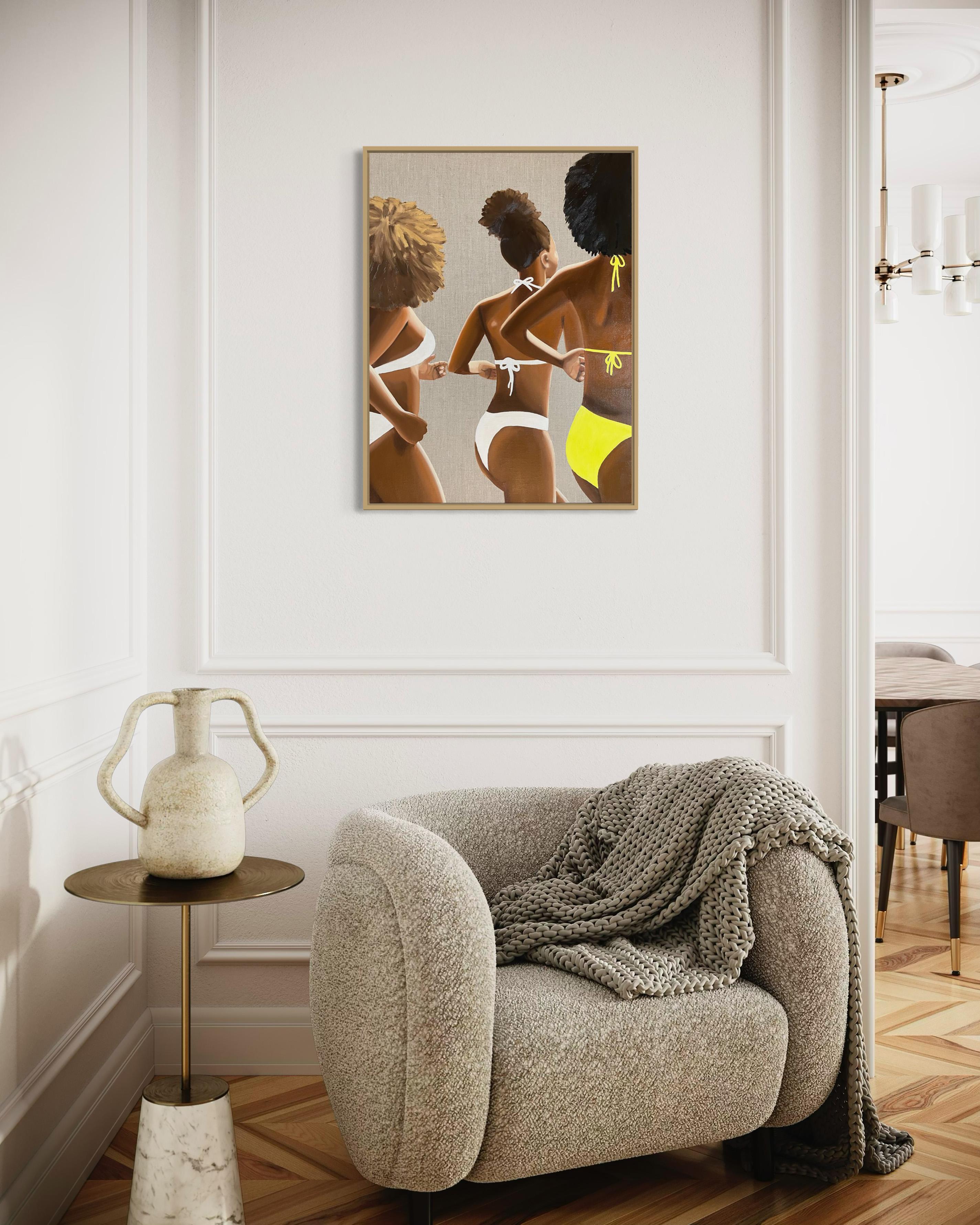 Footloose - Acryl und Öl auf Leinwand – Painting von Wencke Uhl