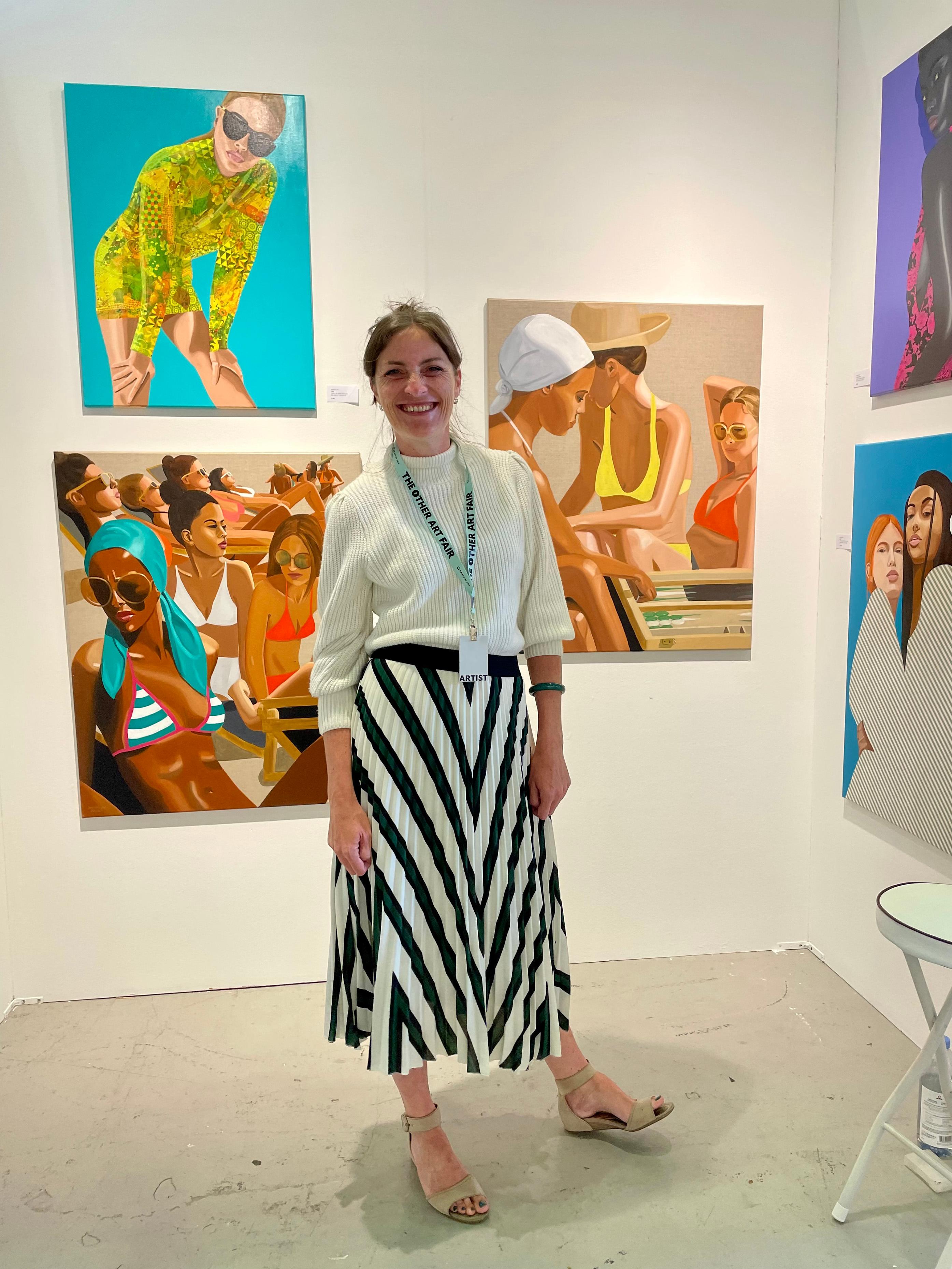 Footloose - Acryl und Öl auf Leinwand im Angebot 2