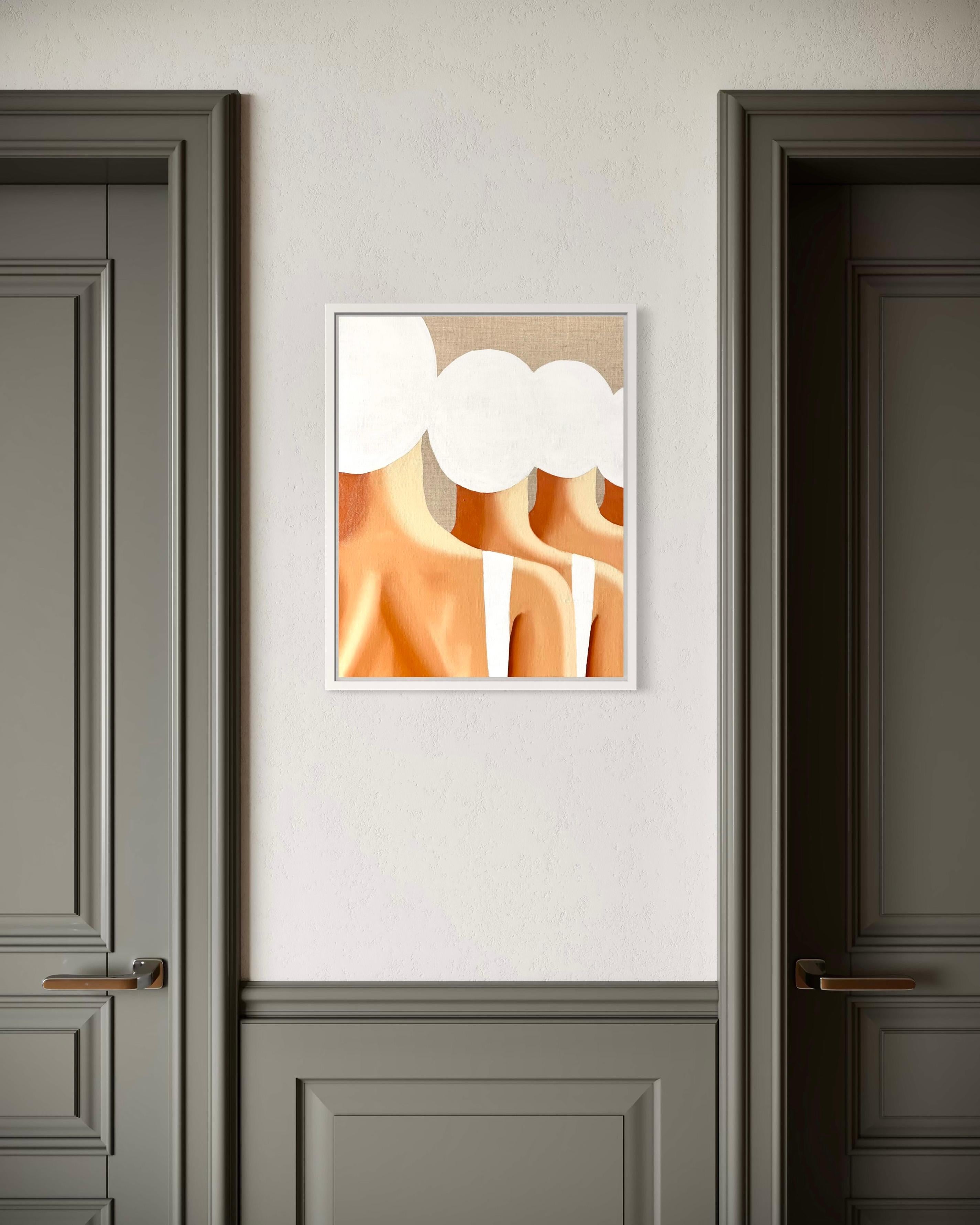 Vier Schwimmer von hinten - Acryl und Öl auf Leinwand (Zeitgenössisch), Painting, von Wencke Uhl