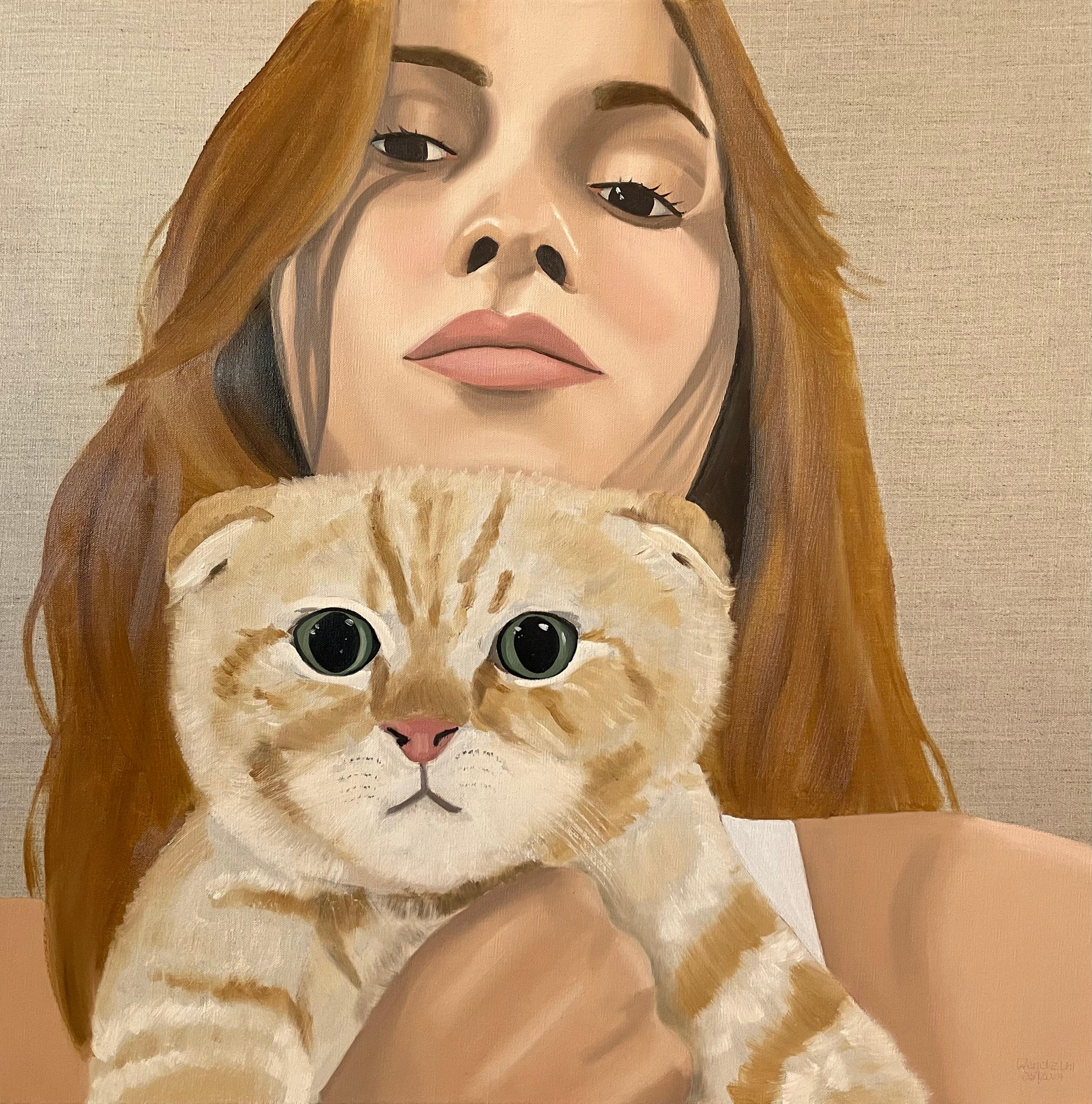 Wencke Uhl Animal Painting - Hello, Kitty!