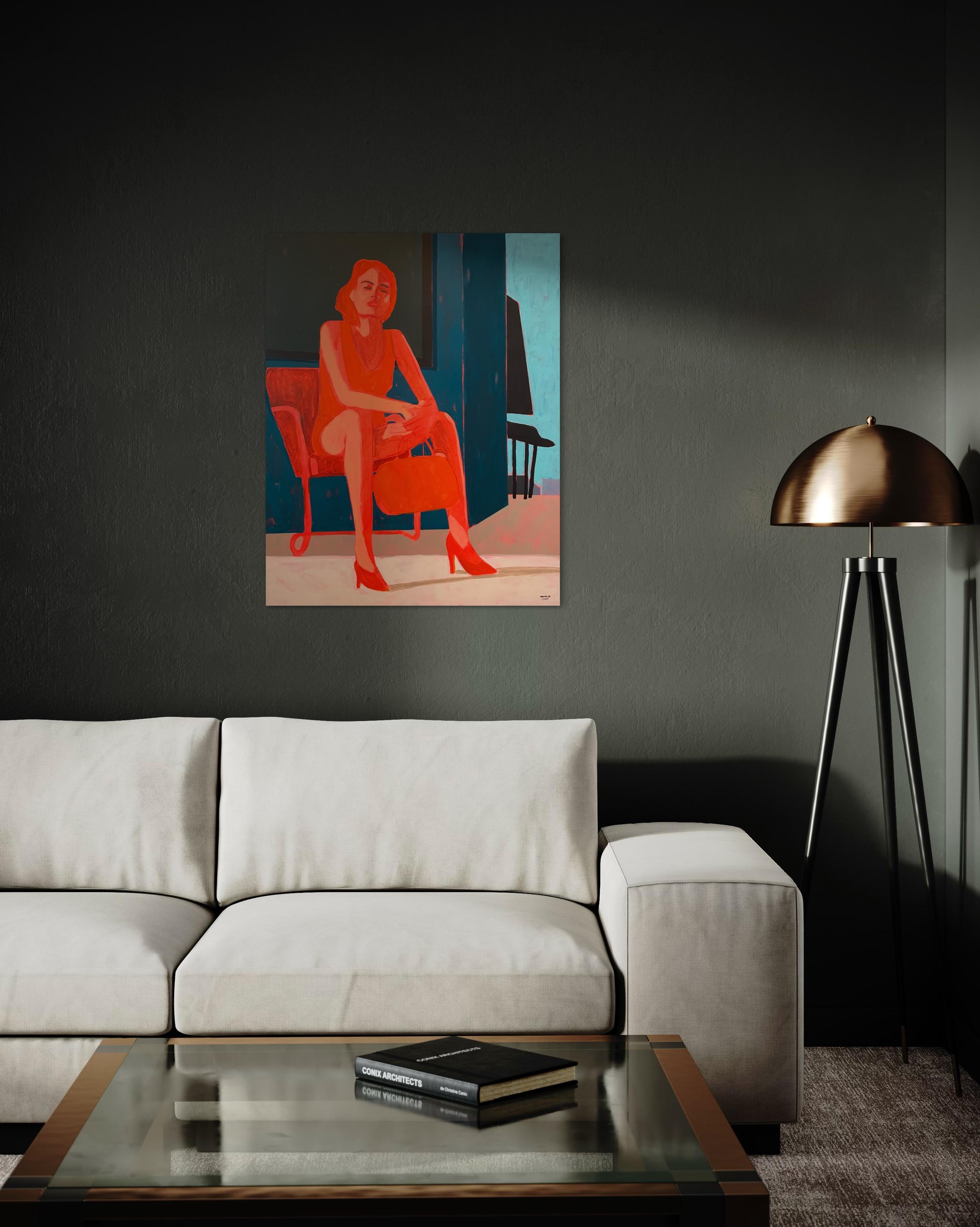Auf der Sonnenseite des Lebens (Schwarz), Abstract Painting, von Wencke Uhl