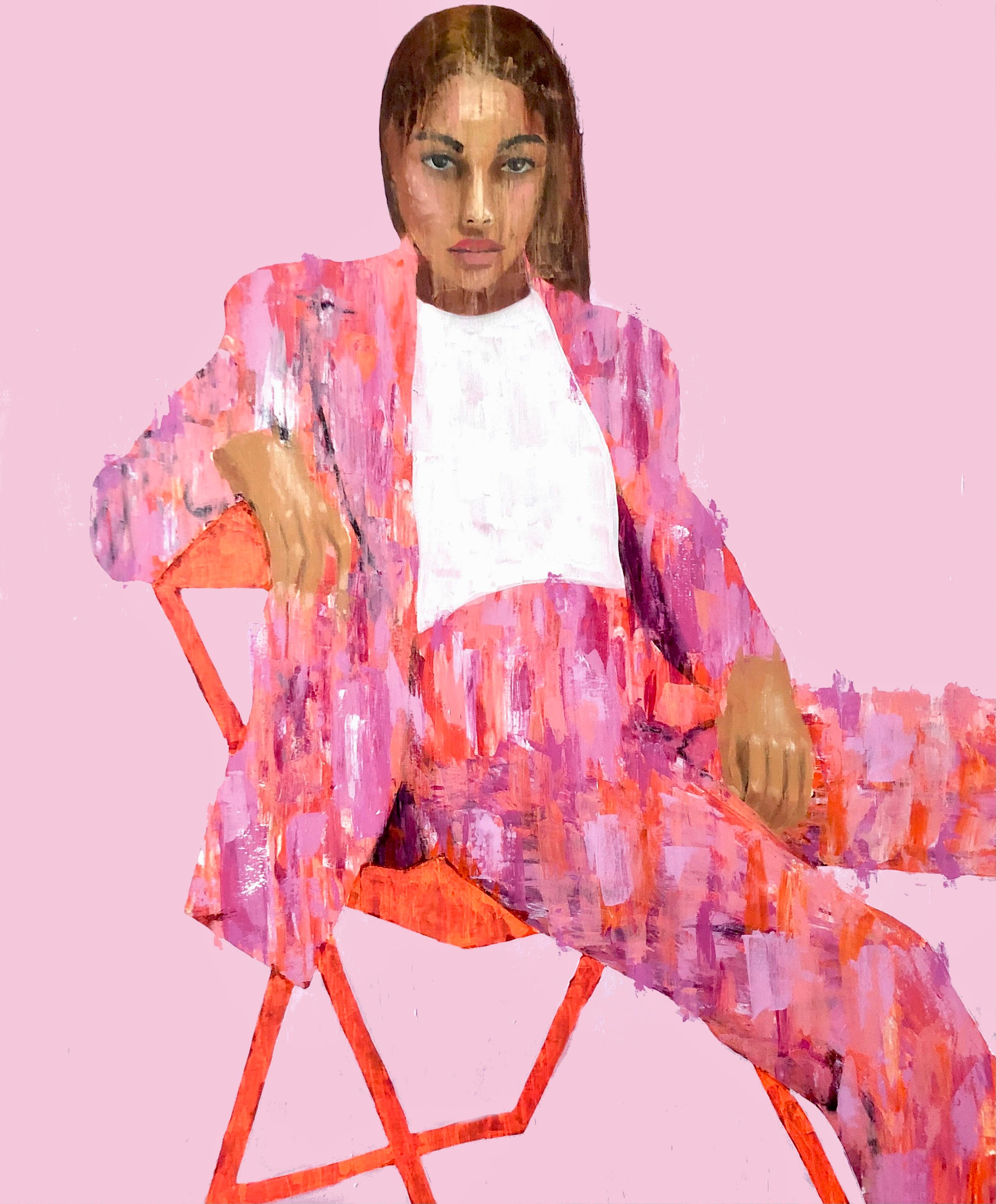 Wencke Uhl Figurative Painting - Pretty in Pink
