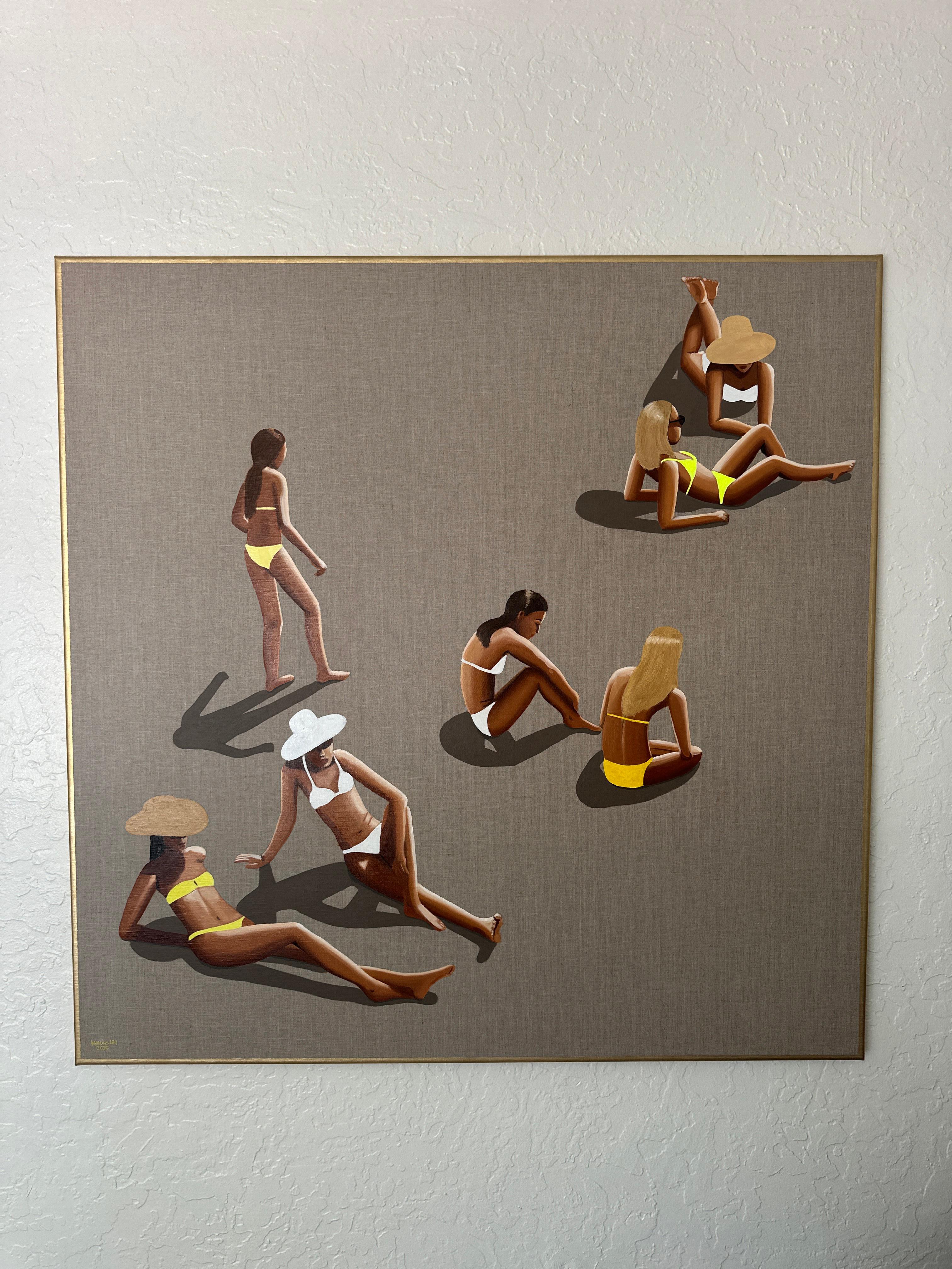 Scattered - Acryl und Öl auf Leinwand – Painting von Wencke Uhl