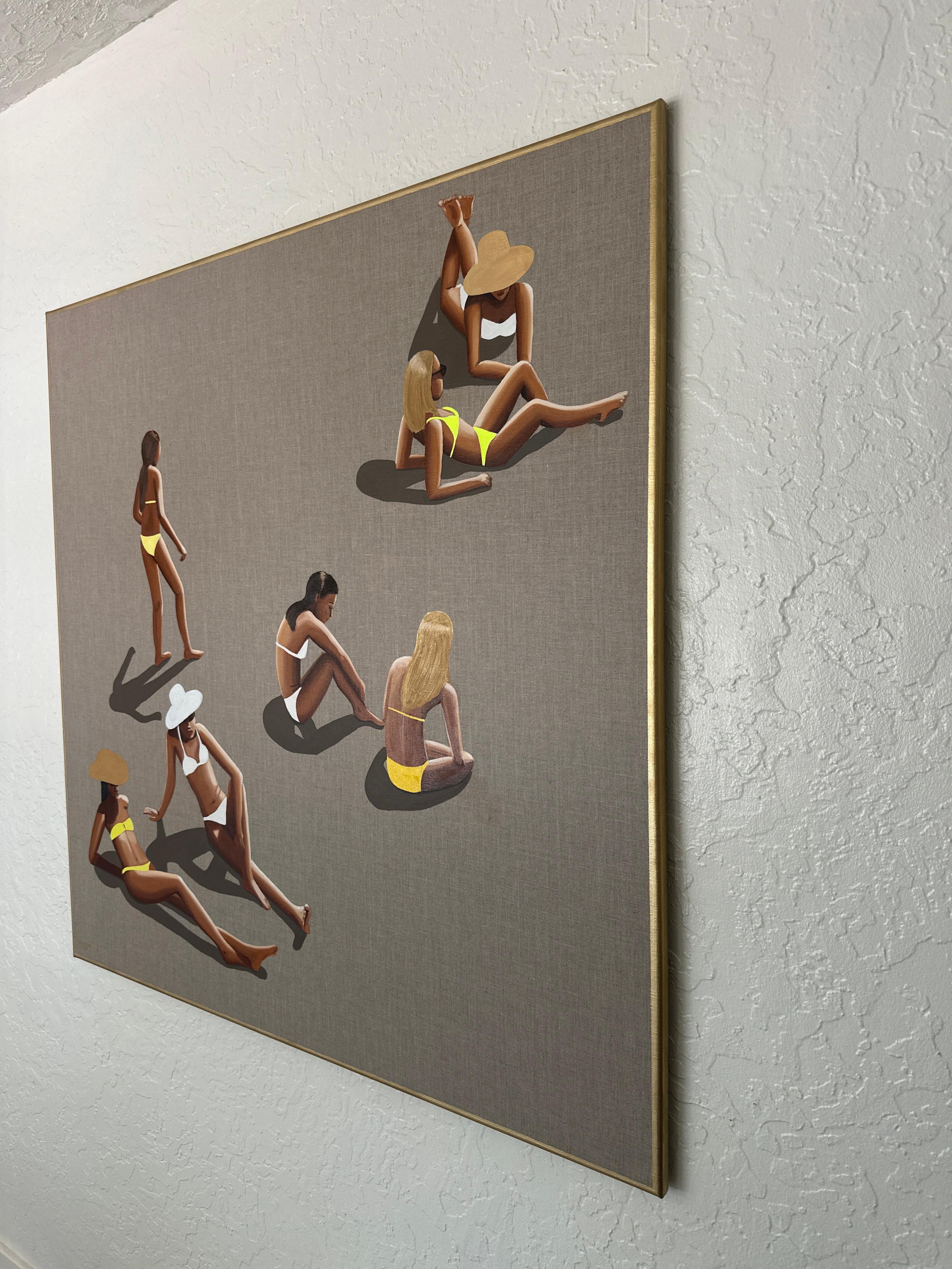 Scattered - Acryl und Öl auf Leinwand im Angebot 2