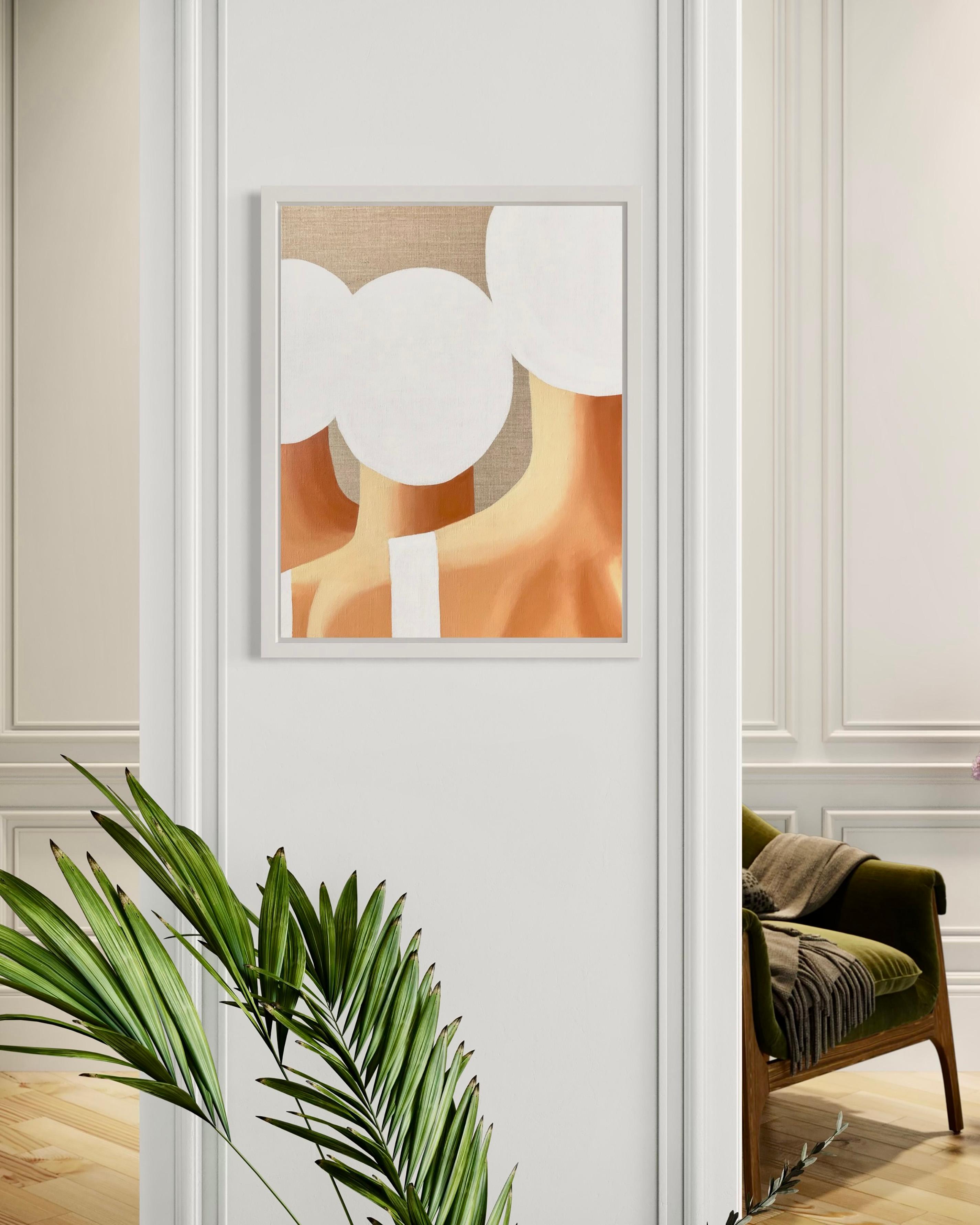 Three Swimmers from the Back - acrylic and oil on canvas - Contemporary Painting by Wencke Uhl