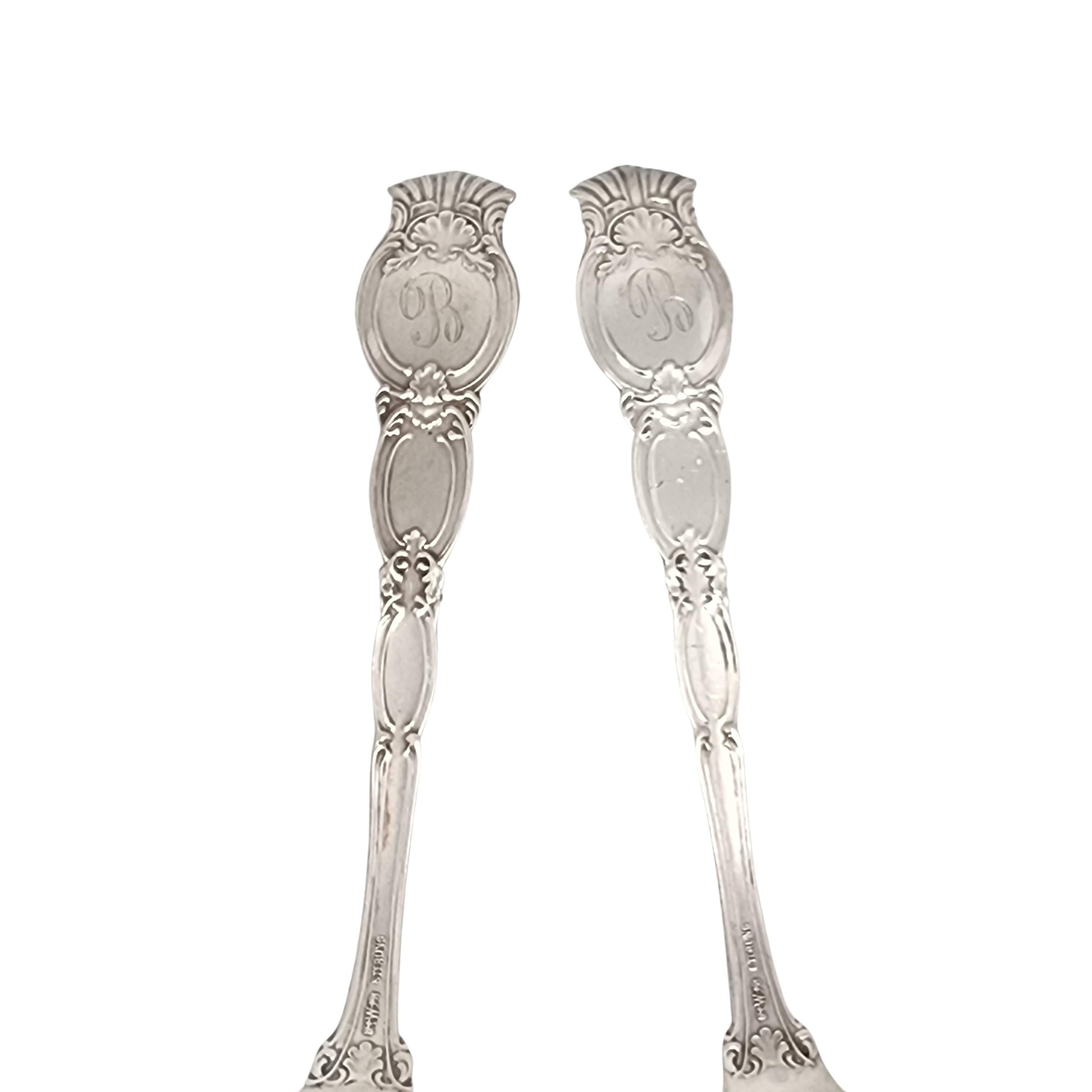 Set di cucchiai e forchette in argento sterling Wendall Mfg Co Ariel con mono #15601 In condizioni buone in vendita a Washington Depot, CT