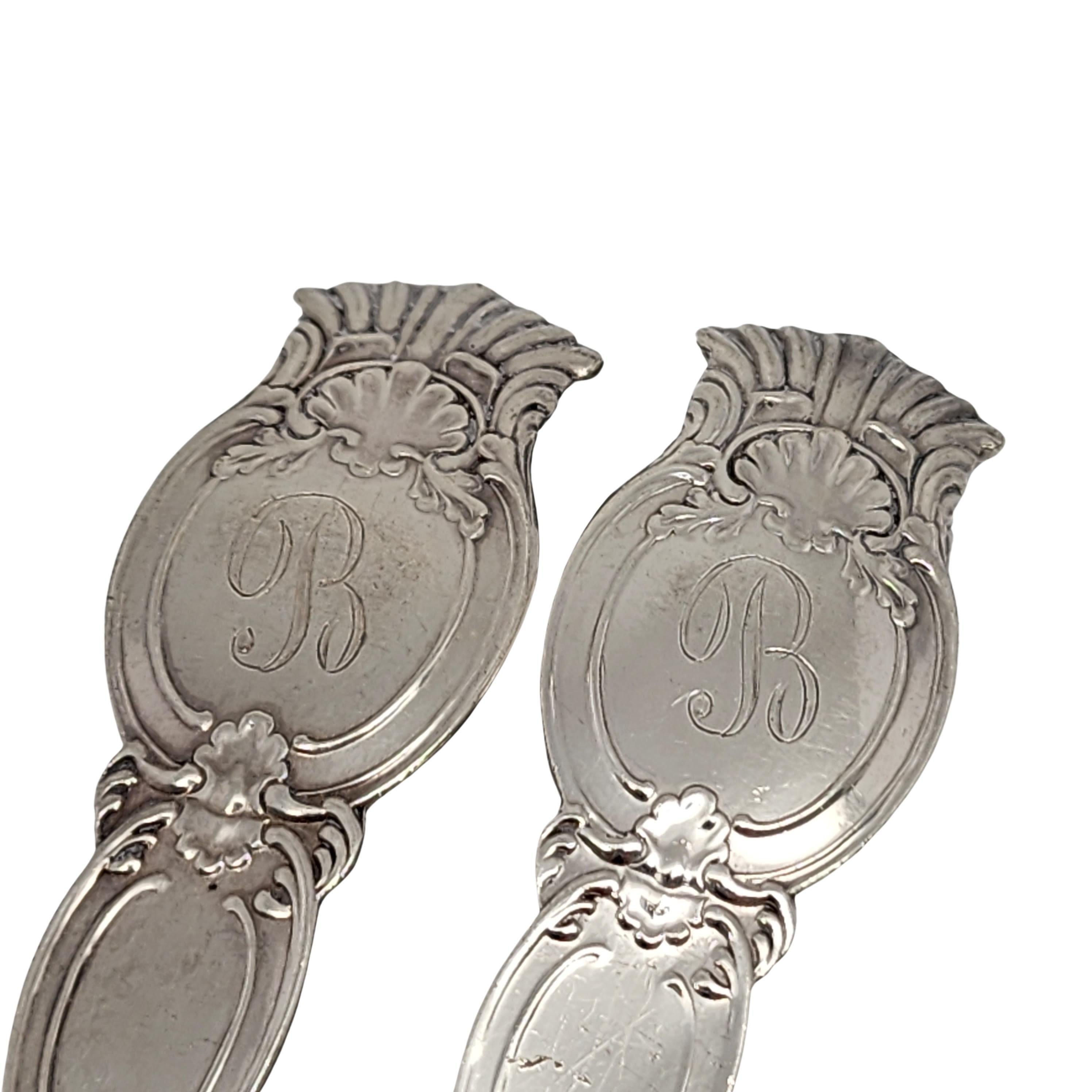 Wendall Mfg Co Ariel Sterling Silver Serving Spoon and Fork Set w/mono #15601 For Sale 4