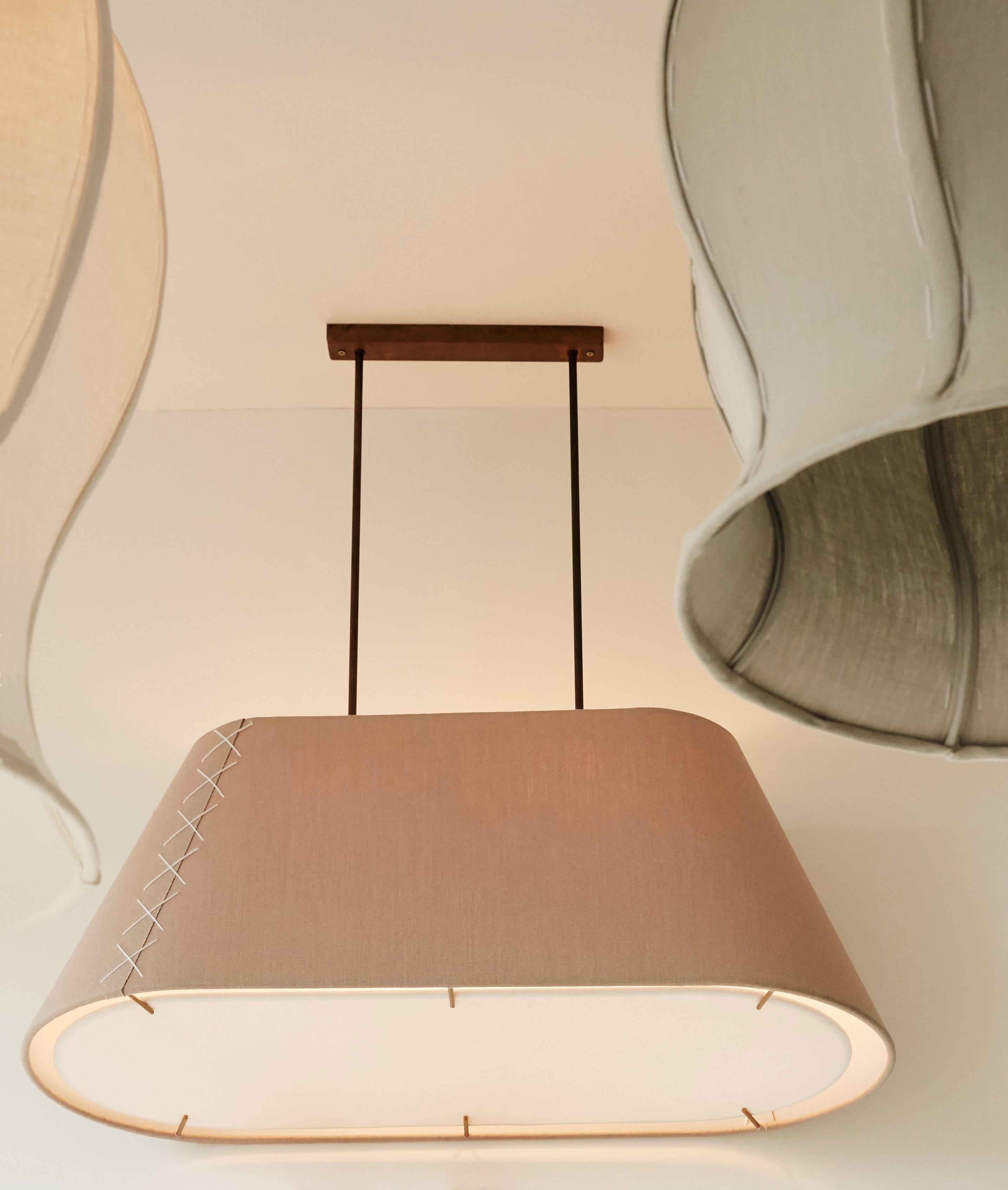 International Charge to Send  Linen Samples for WRS Pendants, Sconces, Lamps For Sale 2