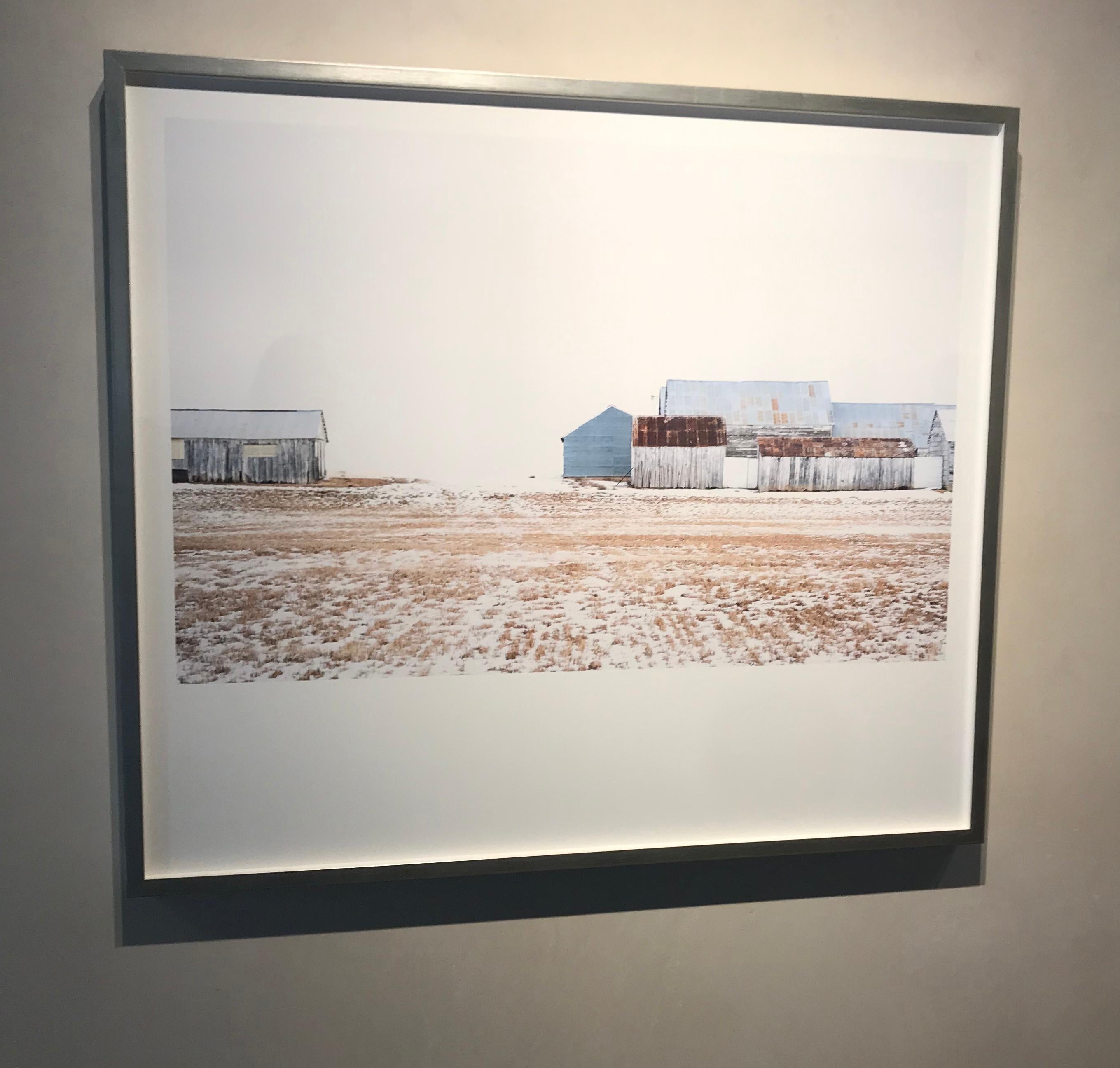 Barns I- color photograph of agricultural building in Idaho framed - Contemporary Photograph by Wendel Wirth