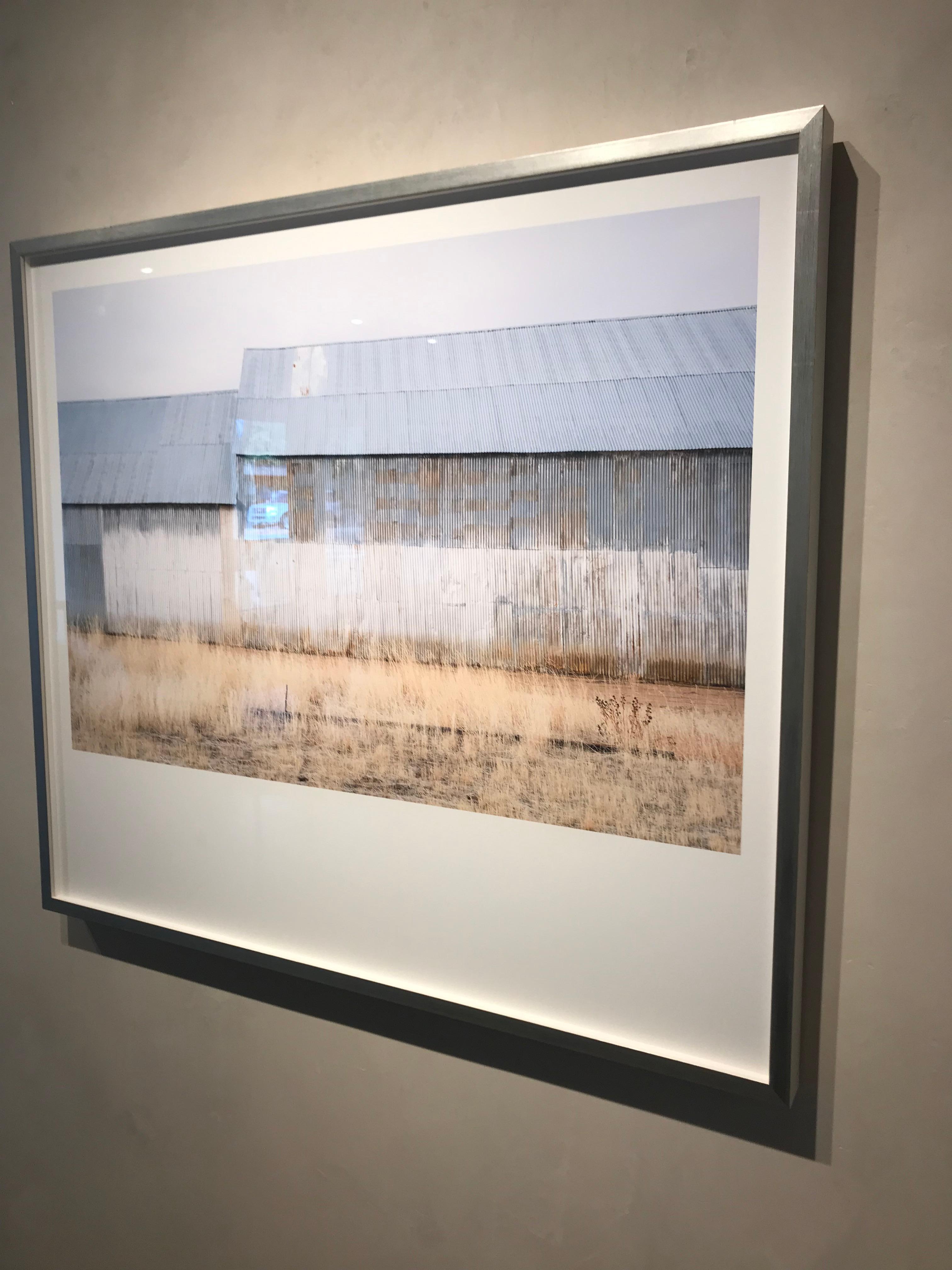Painted Barn I- color photograph of agricultural building in Idaho framed - Contemporary Photograph by Wendel Wirth