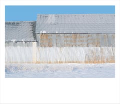 Painted Barn II- color photograph of agricultural building in Idaho framed
