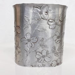 Wendell August Forge Petite Dogwood Wastebasket Hammered Aluminum Grove City PA