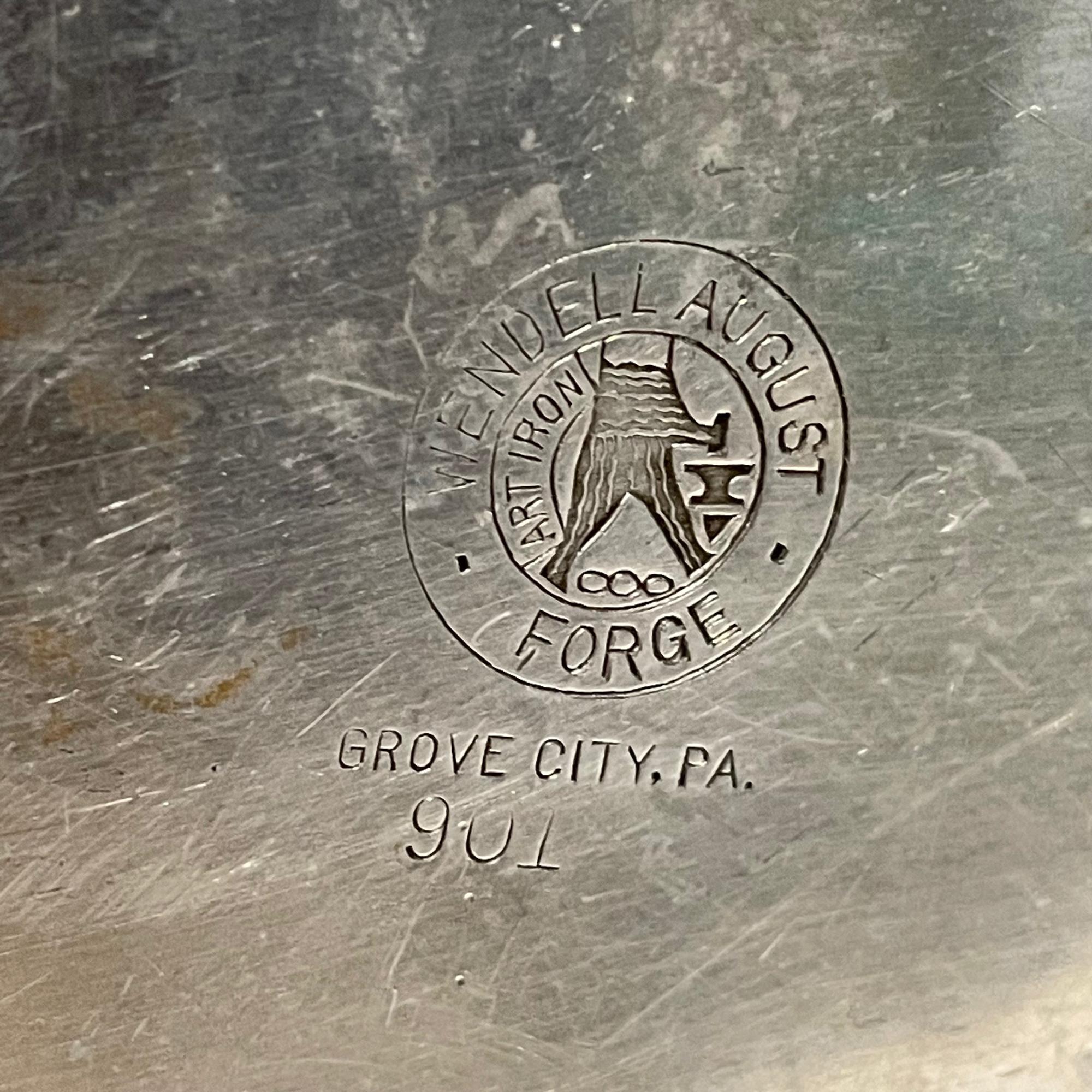 Wendell August Forge Pretty Dogwood Waste Basket Hammered Aluminum Grove City PA 4