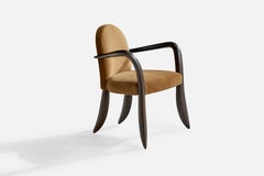 Wendell Castle, Armhair, Mahogany, Velvet, USA, 1997