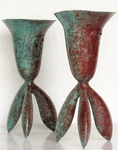 Wendell Castle Cast Bronze Footed Vessels
