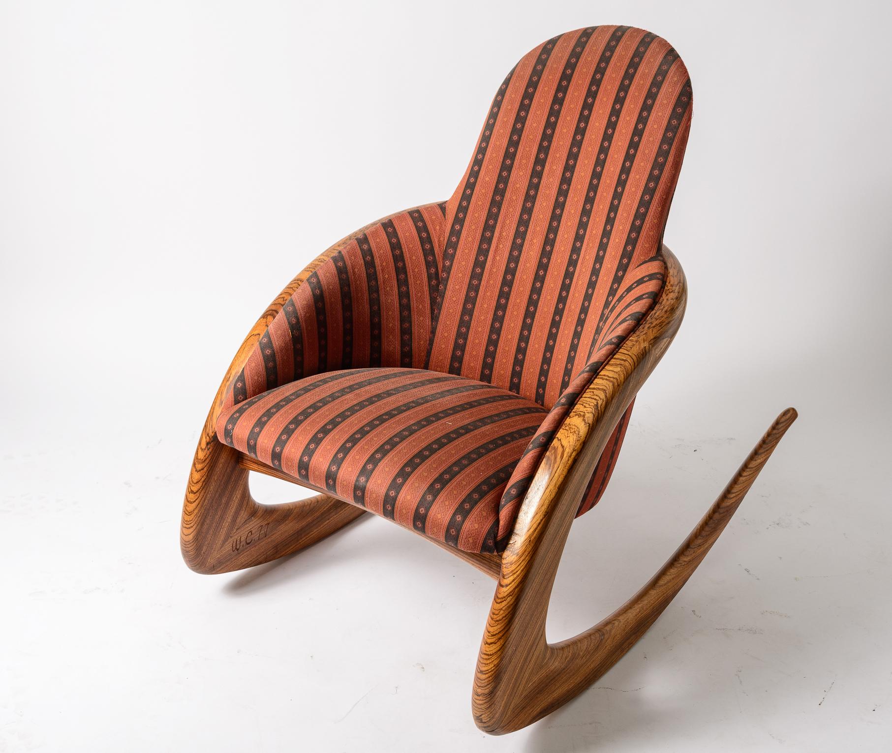 Fin du 20e siècle Fauteuil à bascule Wendell Castle Crescent en vente