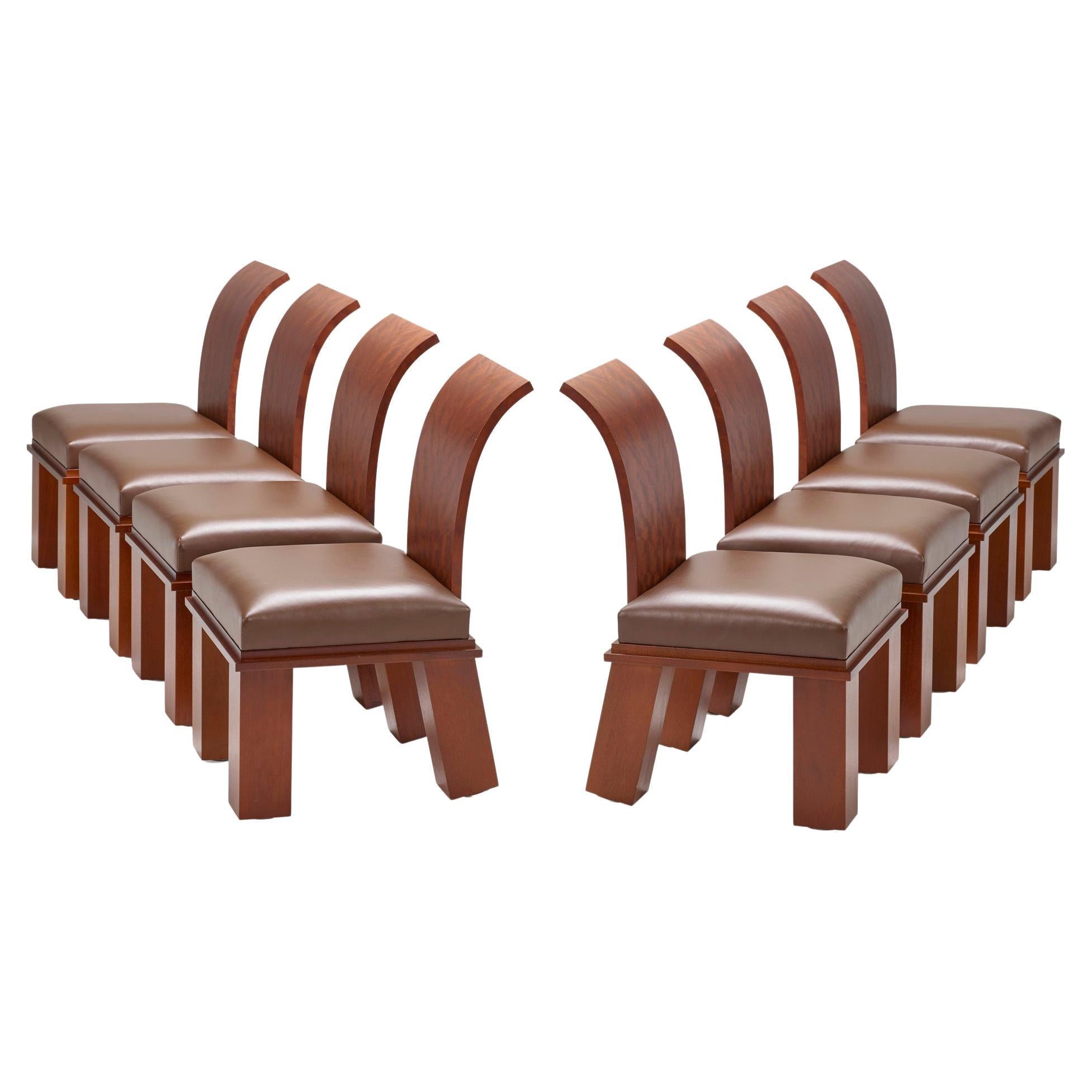 Wendell Castle Dining Chairs Set of Eight For Sale
