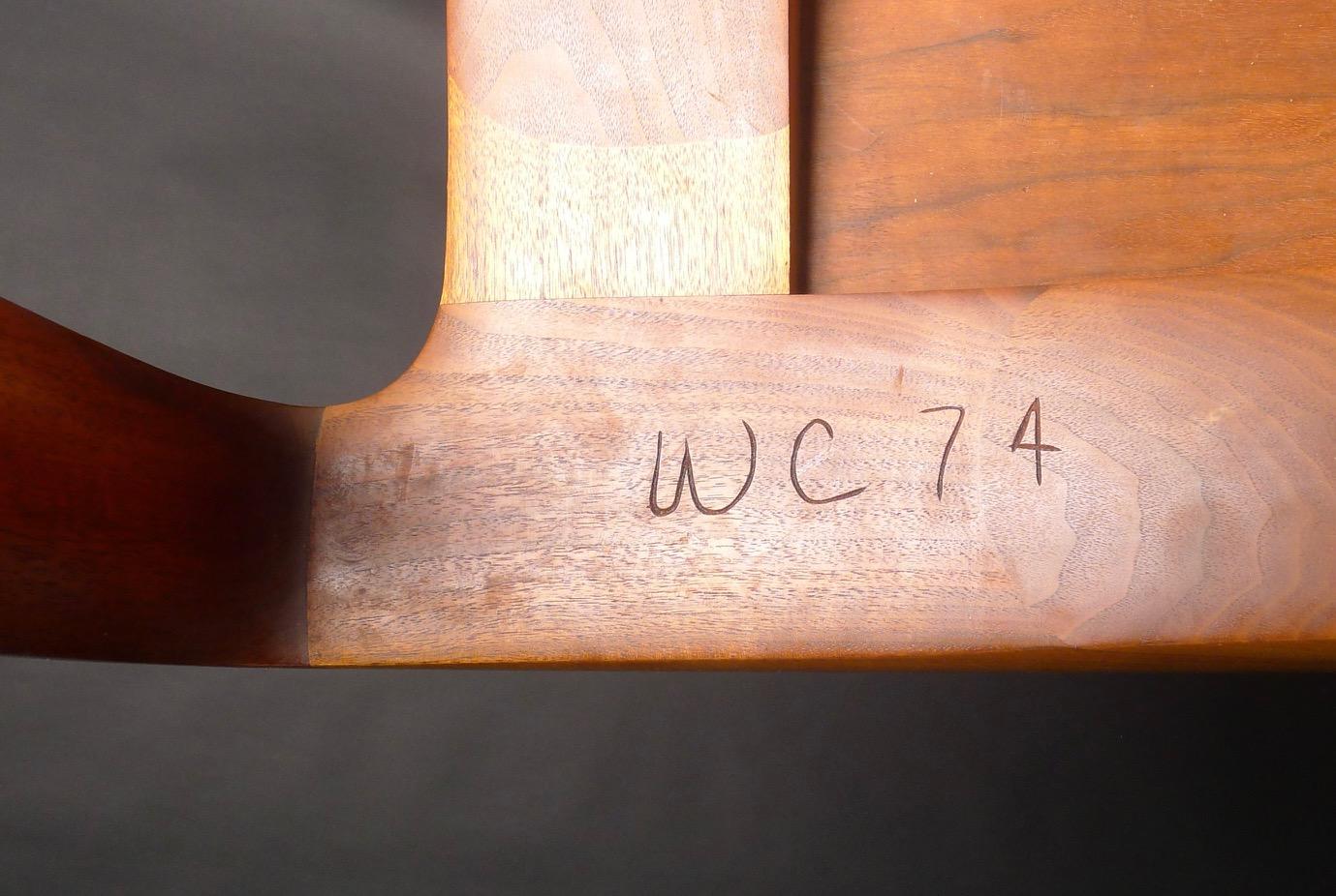 Wendell Castle, Rare Games Table, Walnut & Curly Maple, initialled & dated 1974 For Sale 3