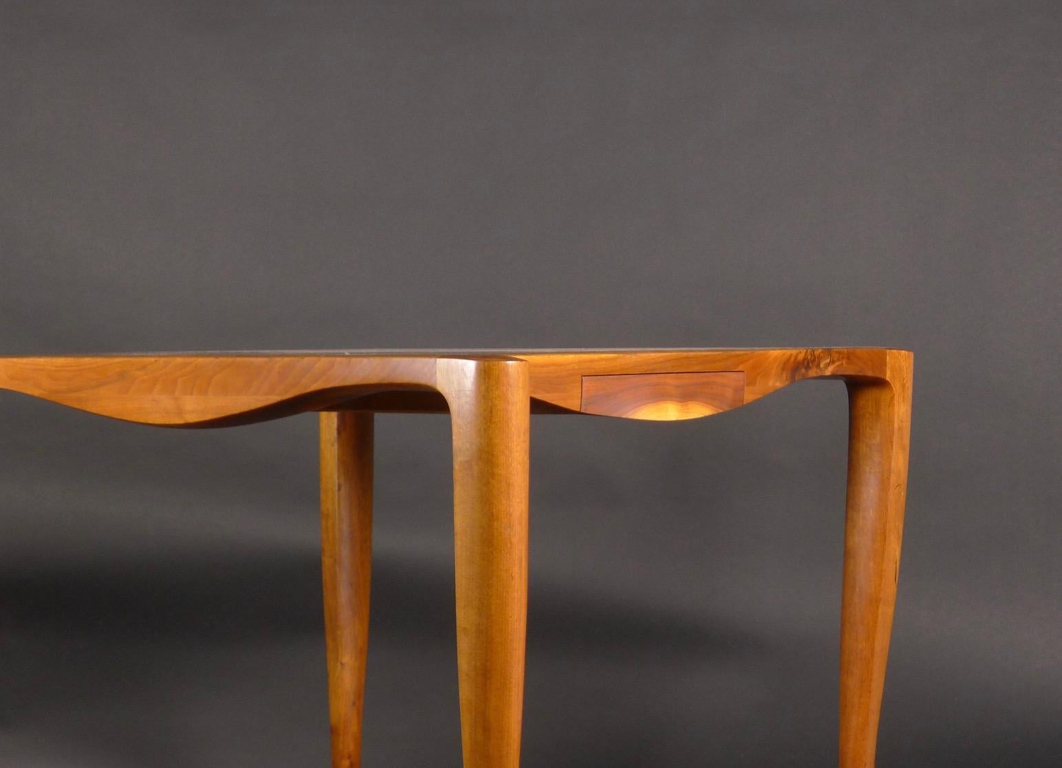 Mid-Century Modern Wendell Castle, Rare Games Table, Walnut & Curly Maple, initialled & dated 1974 For Sale