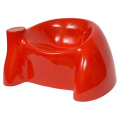 Wendell Castle Red Fiberglass "Castle Chair"  Mid 20th Century
