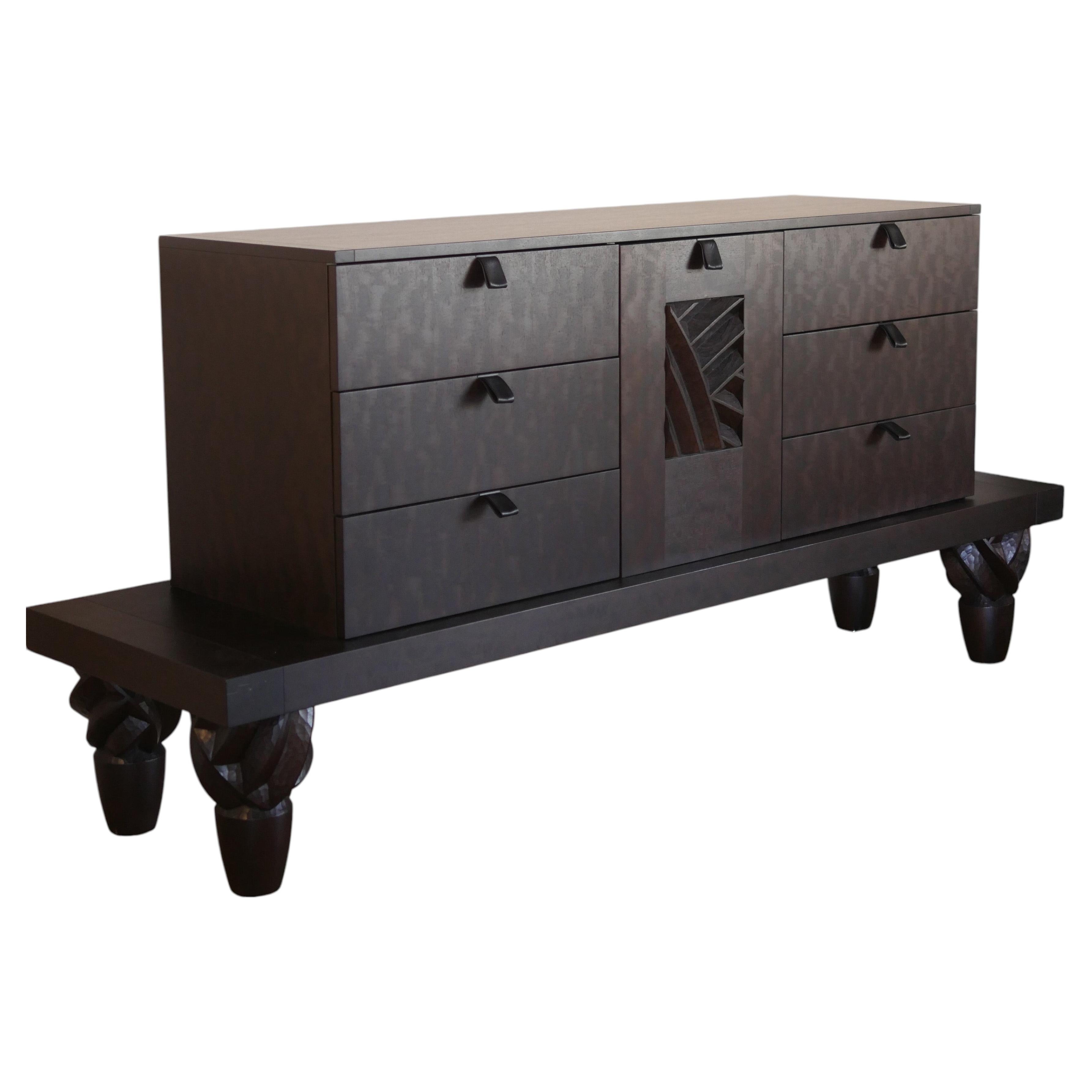 Wendell Castle “Samba” Cabinet for Icon Design Sculptural Ash Wood Storage Cabin